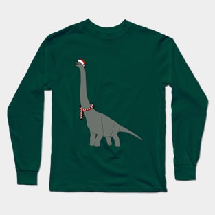 Christmas Grey Dinosaur Digital Art | Christmas Special | illusima Long Sleeve T-Shirt